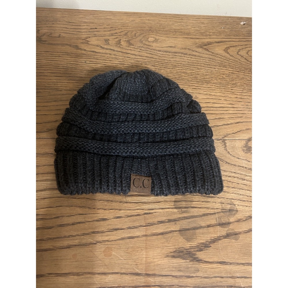 CC Beanie Women's  FLEECE LINED Chunky Soft Stretch Cable Knit Warm Fuzzy Beanie